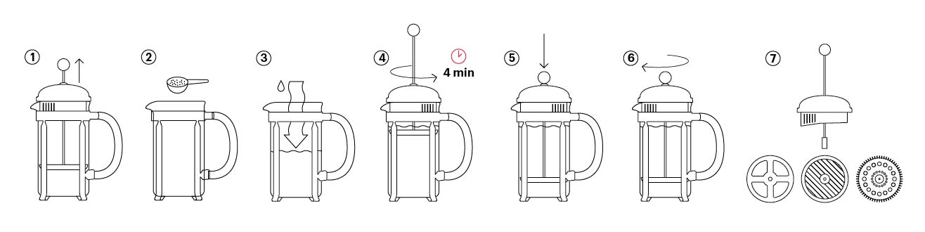 COFFEE PLUNGER // Bodum 8 Cup